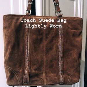 Suede Coach Bag